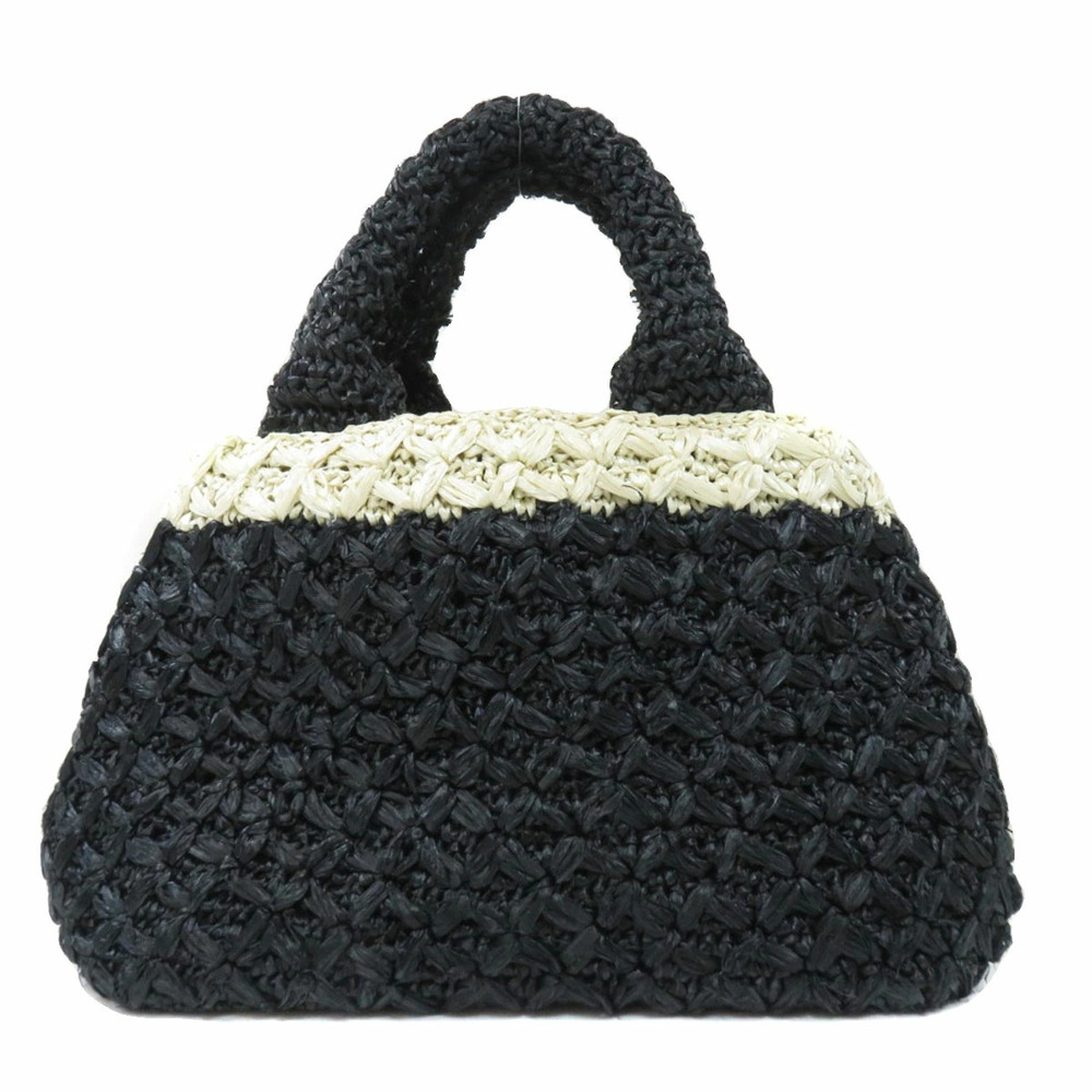 Prada Logo Handbag Raffia - Picture 2 of 11